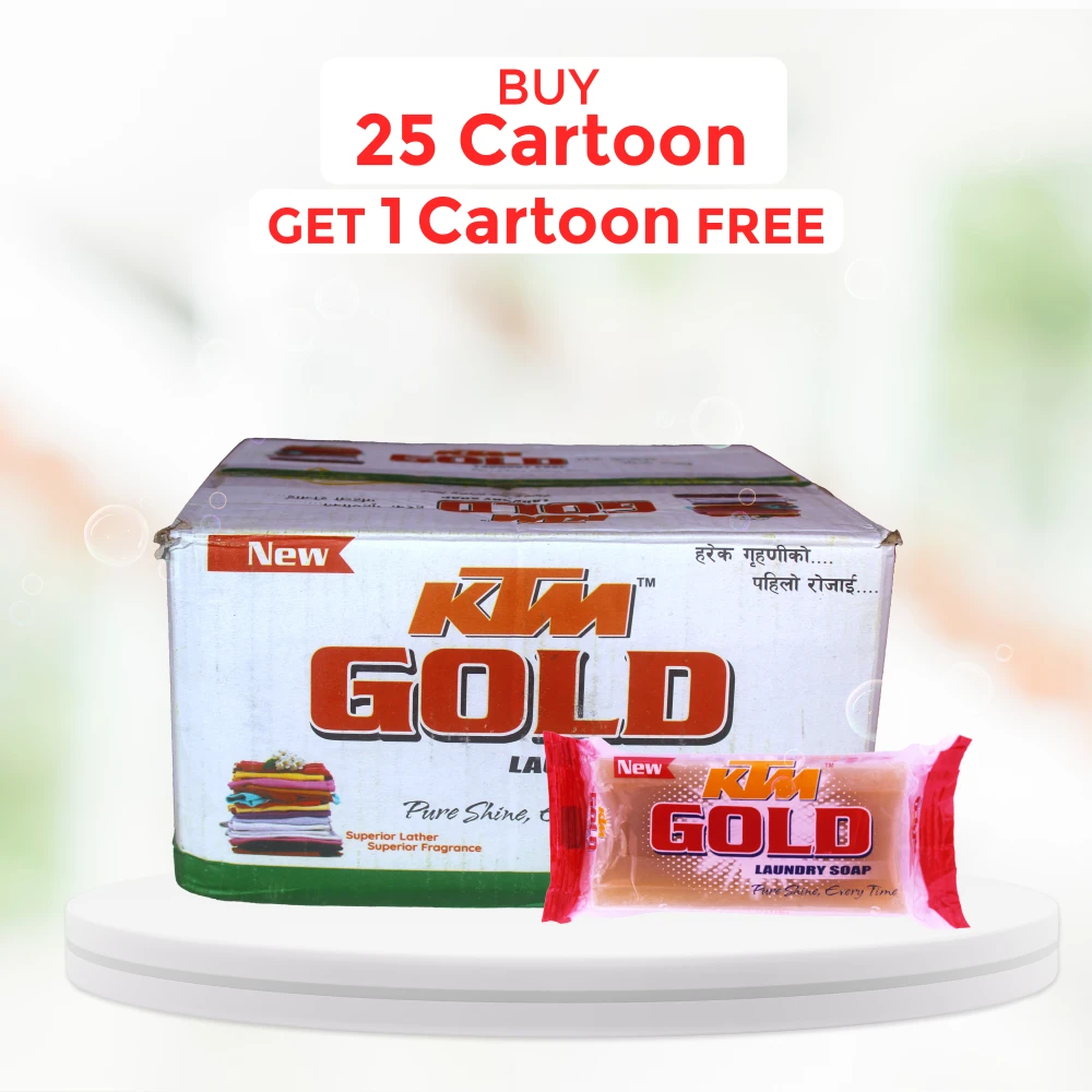 Product photo of KTM Gold Laundry Soap - 200gm ( 24pcs/cartoon )