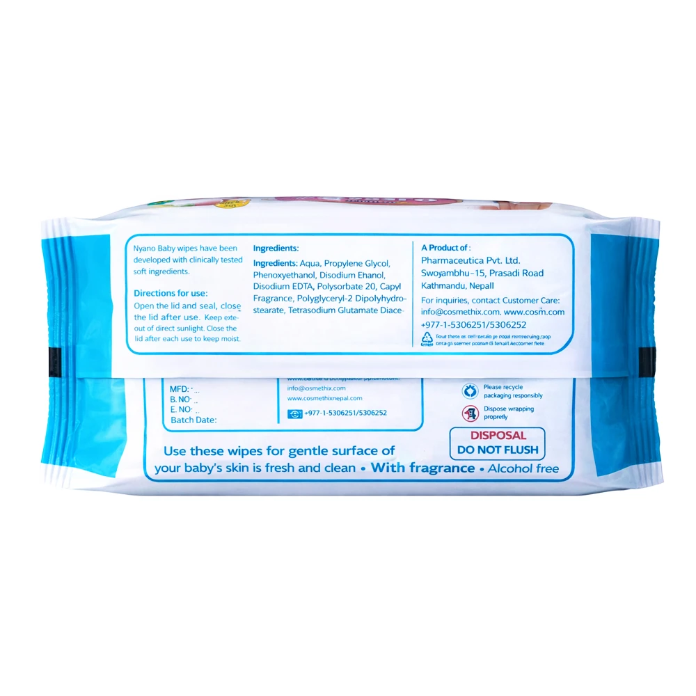 Product photo of Nyano Baby Wipes - 80 Pulls