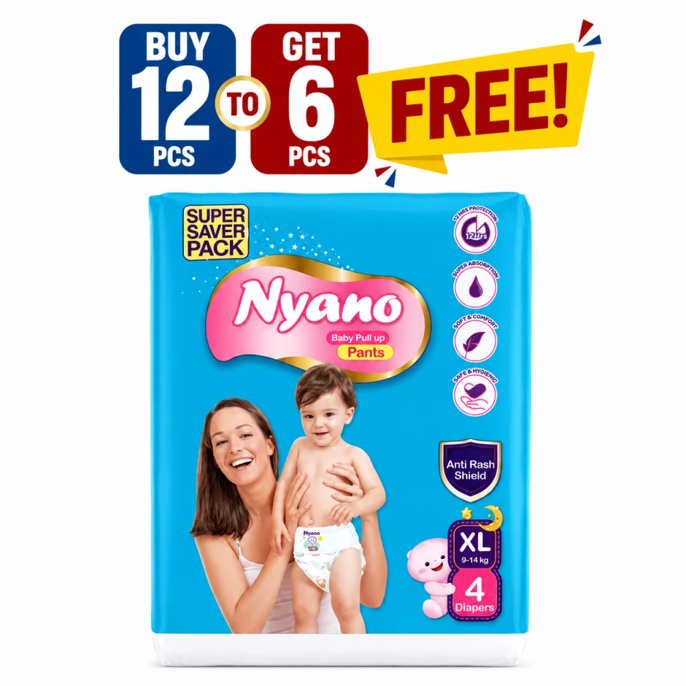 Product photo of Nyano Baby Diaper - Size XL4 ( Buy 12 Get 6 Free ) - Total 18pcs